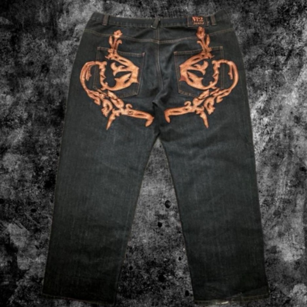 M2 Shiny Embroided Jeans